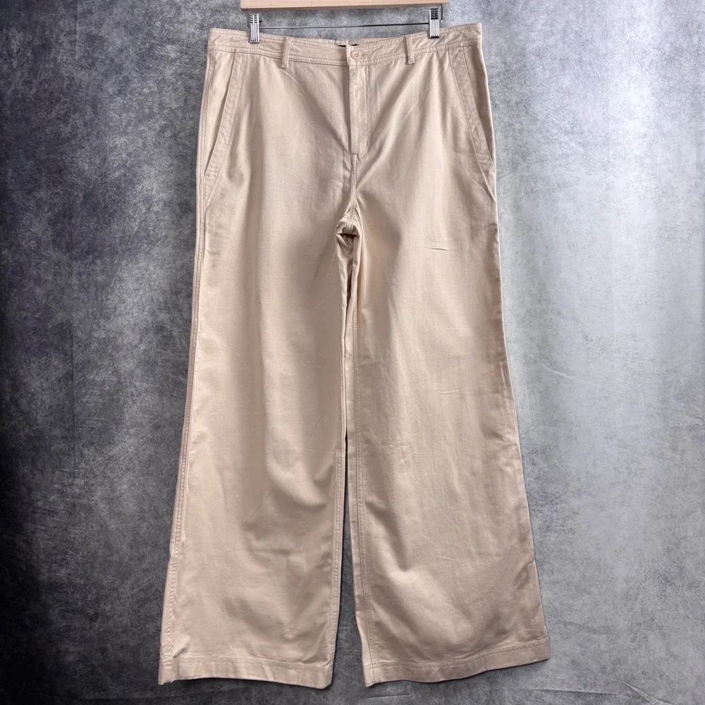Lauren Ralph Lauren Cotton Twill Wide-Leg Pant - Picture 2 of 10